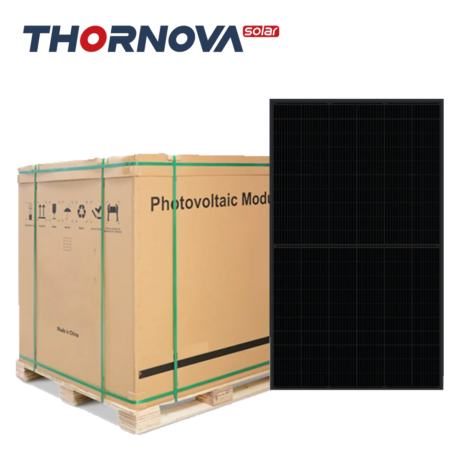 FULL PALLET (31 Pieces) Thornova TS-BBT54-G11-500 Thornova 54/cell Bifacial, 35mm Black Frame (TopCon)
