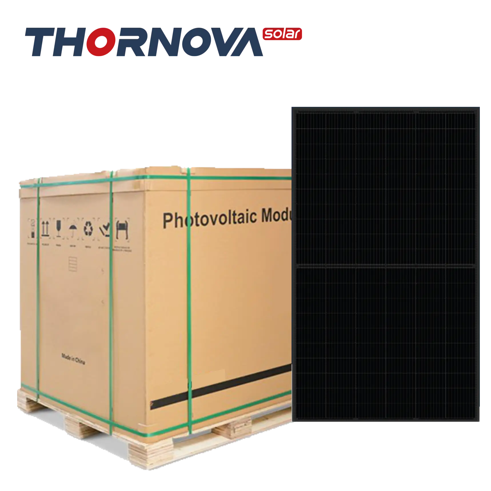 FULL PALLET (31 Pieces) Thornova TS-BBT54-G11-500 Thornova 54/cell Bifacial, 35mm Black Frame (TopCon)