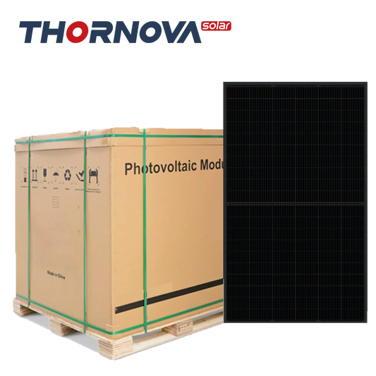 FULL PALLET (31 Pieces) Thornova TS-BBT54-G11-500 Thornova 54/cell Bifacial, 35mm Black Frame (TopCon)